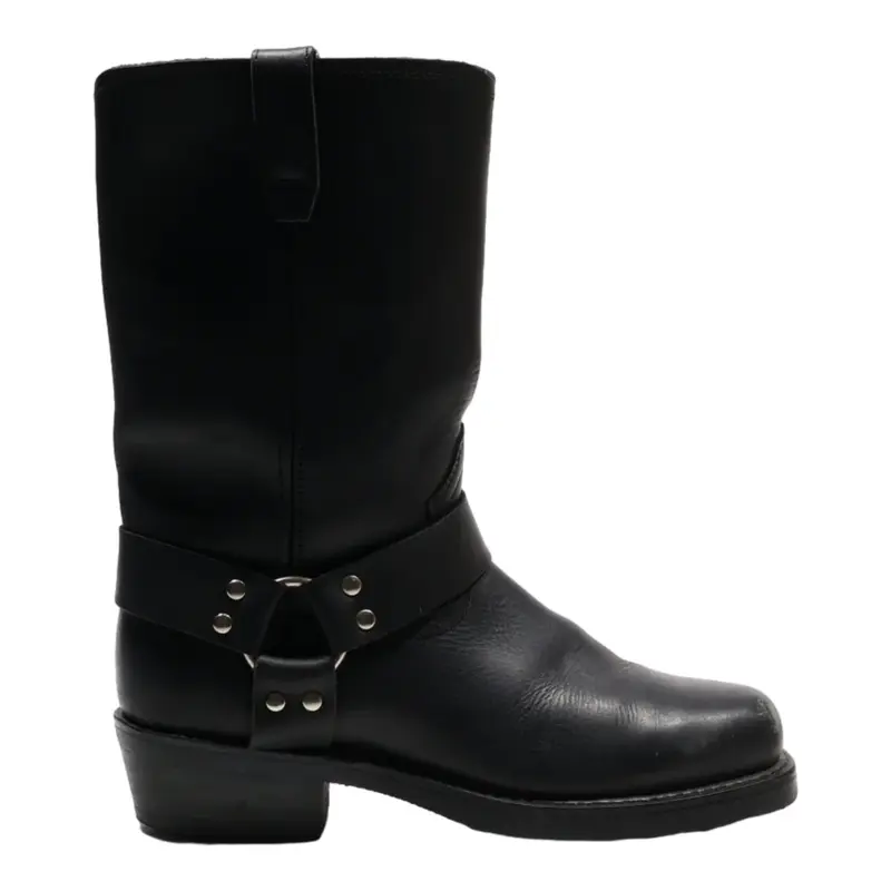 DINGO Biker Boots Black Leather Mens UK 8
