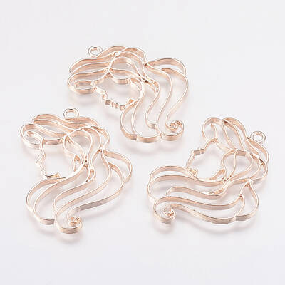 Alloy Open Back Bezel Pendants