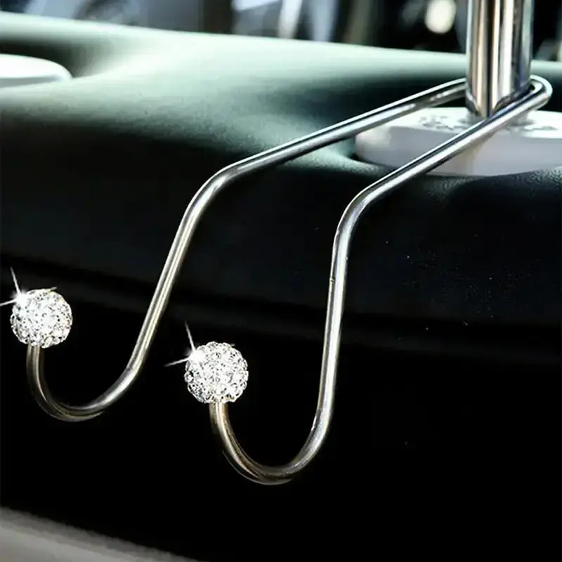 Car Seat Back Hook, Artificial Rhinestone Decor Car Seat Back Hook, Car Interior Accessories