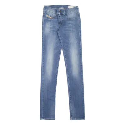 DIESEL Livier Womens Jeans Blue Slim Jegging Stone Wash W28 L33