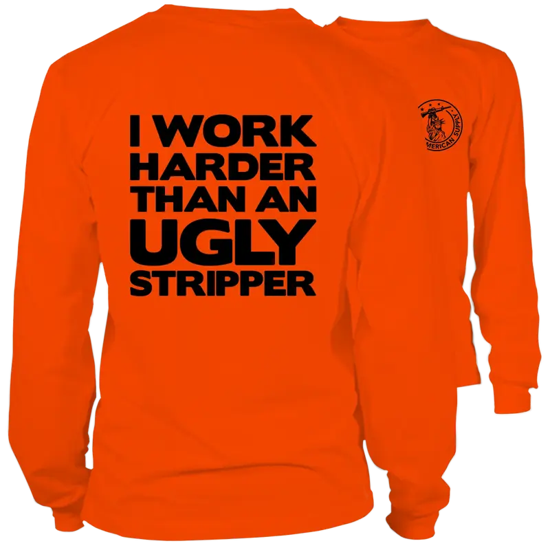 Work Harder - Long Sleeve Hi-Vis T-Shirt