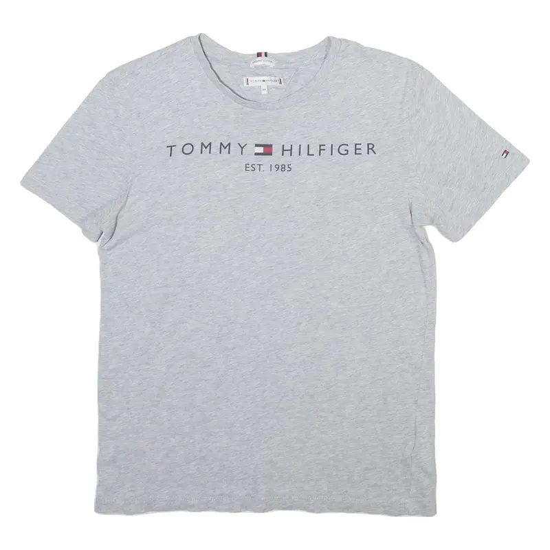 TOMMY HILFIGER Boys T-Shirt Grey Crew Neck S