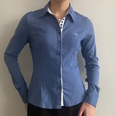 Liu Jo Shirt - Small Blue Cotton Blend