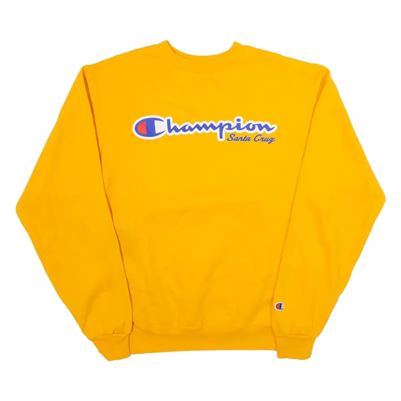 CHAMPION Santa Cruz Mens Sweatshirt Yellow USA S