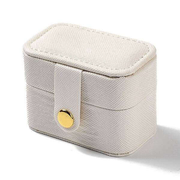 Rectangle PU Leather Jewelry Ring Storage Boxes