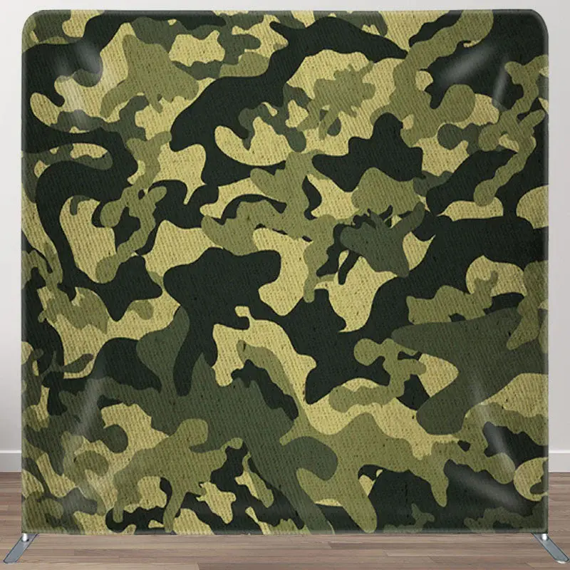 Aperturee Military Style Camouflage Green Party Backdrop Cover - Aperturee