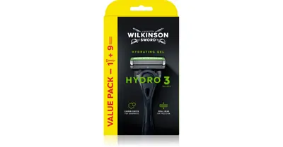 Wilkinson Hydro 3 Set - Razor with one head + replacement head (8 pieces)