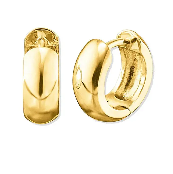 Engelsrufer Anna ERE-ANNA-G-CR Gold Plated Silver Hoop Earrings