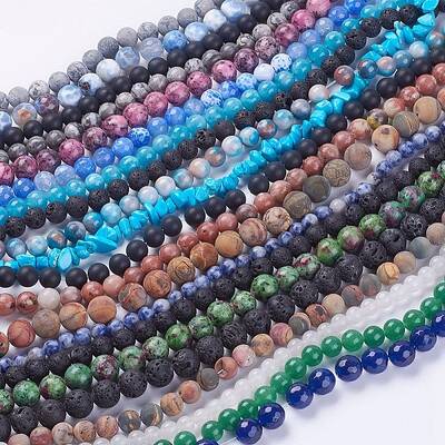 Natural & Synthetic Gemstone Beads Strands