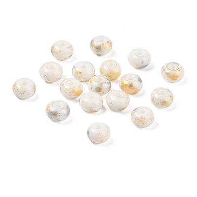 Opaque Spray Painted Glass Beads