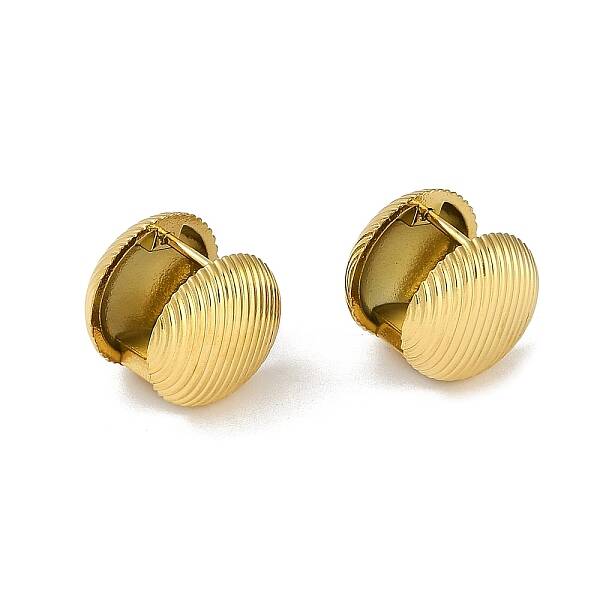PVD Vacuum Plating 304 Stainless Steel Round Hoop Earrings