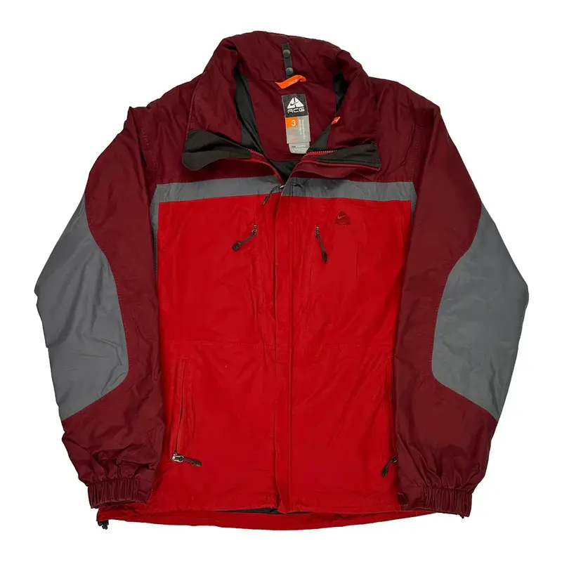 Nike Acg Jacket - Large Red Nylon