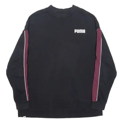 PUMA Womens Sweatshirt Black Crew Neck UK 16