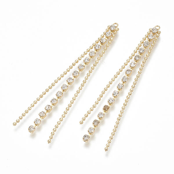 Brass Rhinestone Cup Chain Big Pendants