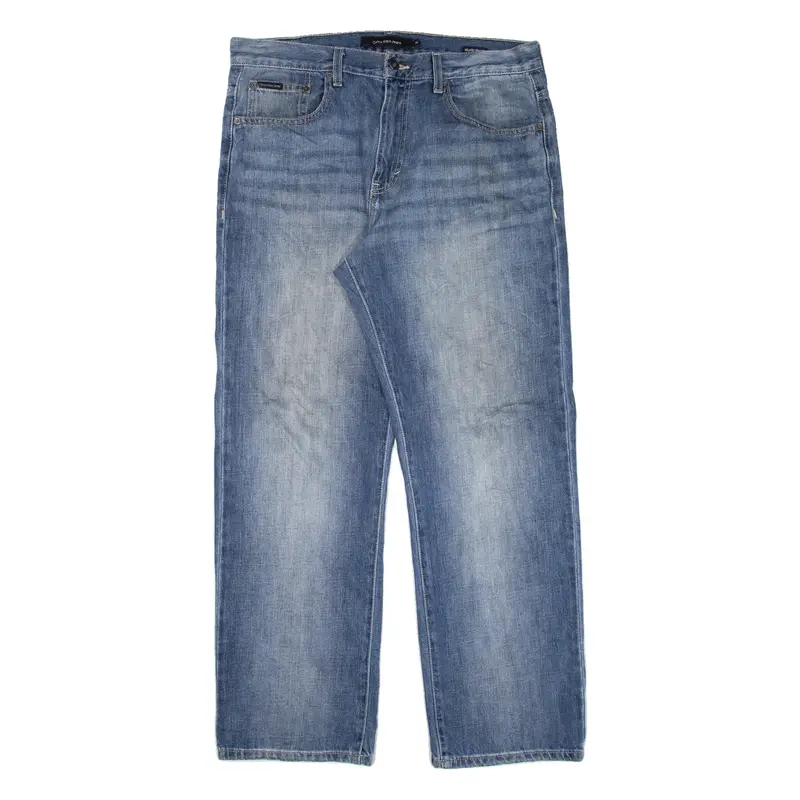 CALVIN KLEIN JEANS Mens Jeans Blue Relaxed Straight W34 L30
