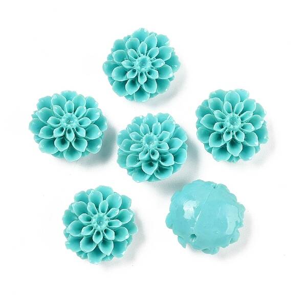 Synthetic Coral 3D Flower Rose Beads