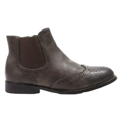 RIEKER BROGUE Chelsea Boots Grey Leather Womens UK 7