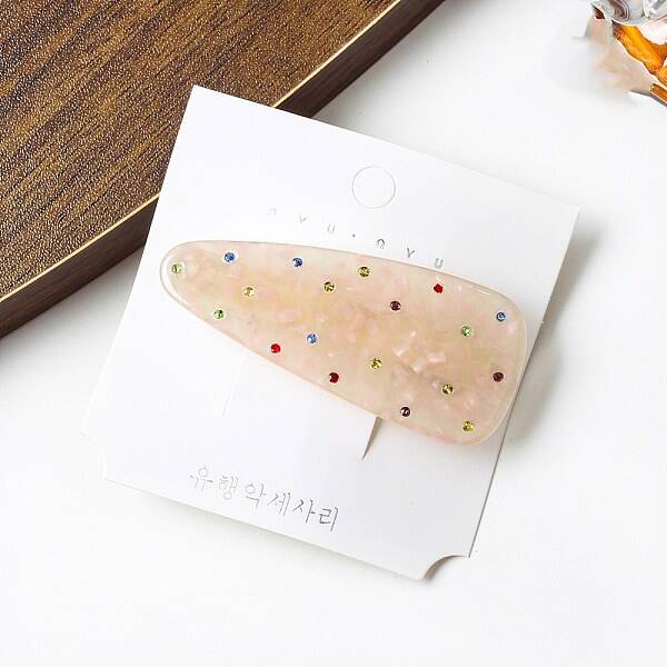 Cellulose Acetate Snap Hair Clips for Women Girls
