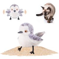 Potaroma Flapping Bird Cat Toy (DON'T FLY), Lifelike Bird Chirp (DON'T FLY), Touch-Activated Kitten Toy Rechargeable, Interac...