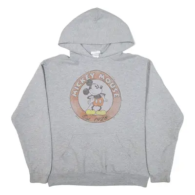 DISNEY Mickey Mouse Womens Grey Hoodie L