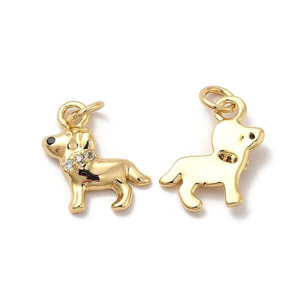 Brass Micro Pave Cubic Zirconia Pendants