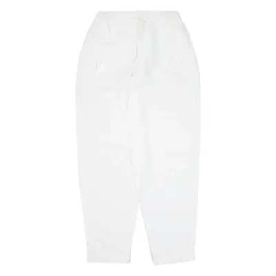 SKIN Womens Trousers White Relaxed Tapered W24 L27