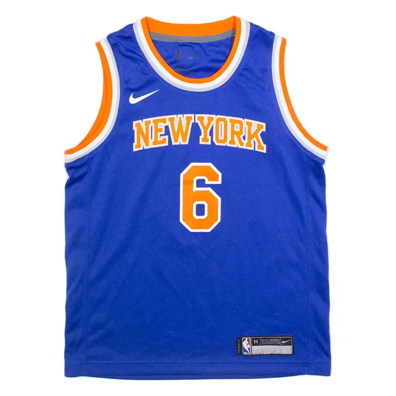 NIKE Porzingis New York Boys Jersey Blue Sleeveless USA M