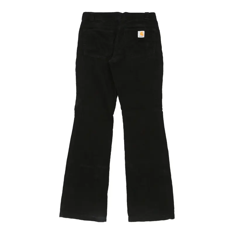 Carhartt Boot Cut Cord Trousers - 30W UK 8 Black Cotton | Size: UK 8