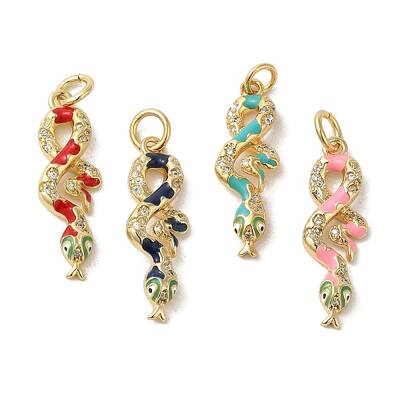 Brass Micro Pave Cubic Zirconia Pendants