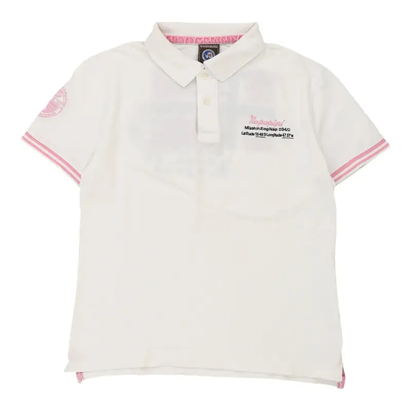 Napapijri Polo Shirt - Large White Cotton