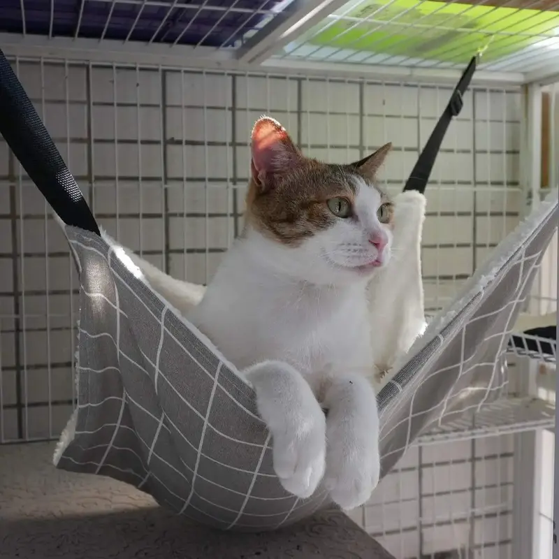 Plain Cat Hammock, Warm Pet Winter Hanging Bed, Indoor Cat Bed, Pet Supplies for Indoor Use
