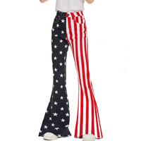 Women's American Flag Flared Jeans Classic High Waisted Bell Bottom Pants 4th of July Patriotic Clothing, Fall and Winter Fas...