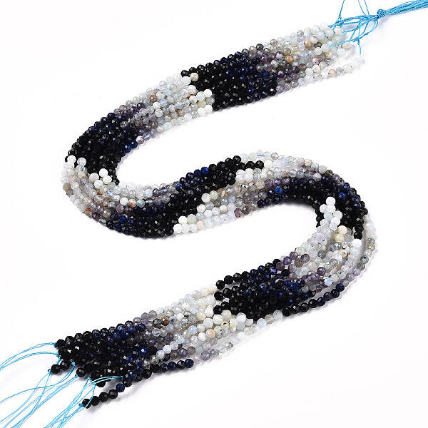 Natural & Synthetic Mixed Gemstone Beads Strands