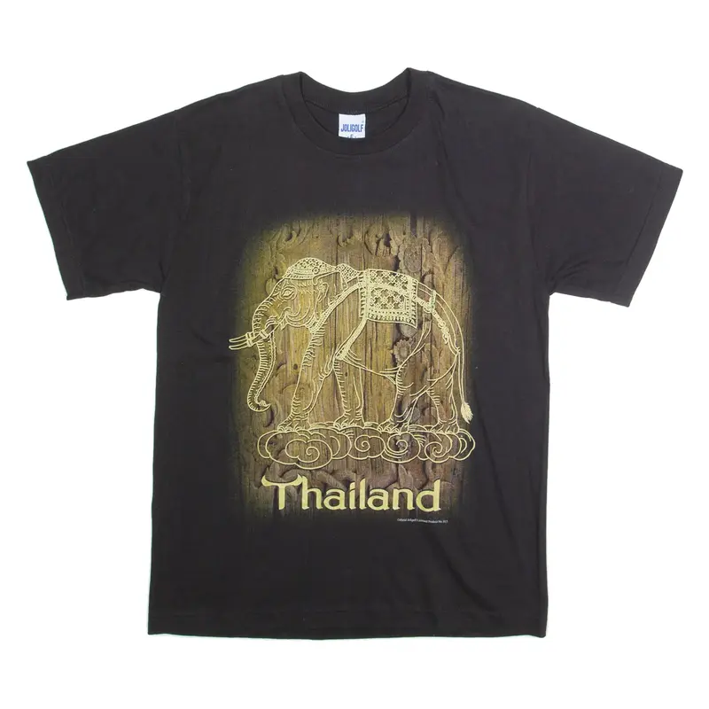 JOLIGOLF Thailand Elephant Mens T-Shirt Black M