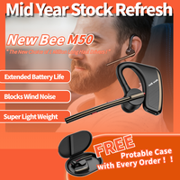 Father's Day Gift | New bee Bluetooth Earpiece V5.2Headset 24Hrs Talktime CVC8.0 Dual Mic Noise Cancelling for iPhone/Android...