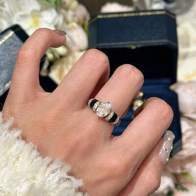 Brass Micro Pave Cubic Zirconia Cuff Rings for Women