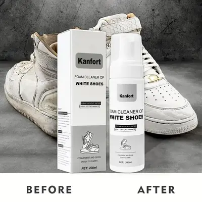 Professional White Shoes Cleaner Foam - Effortless Cleaning For Spotless Sneakers - Gentle On All Shoe Materials - Ideal For ...