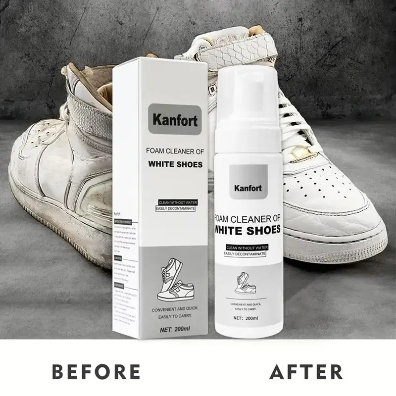 Professional White Shoes Cleaner Foam - Effortless Cleaning For Spotless Sneakers - Gentle On All Shoe Materials - Ideal For ...