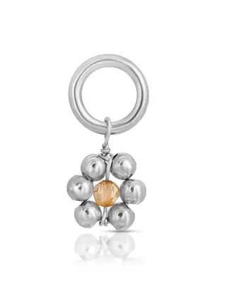 Flowercita November Topaz Charm | Metal Color: Silver