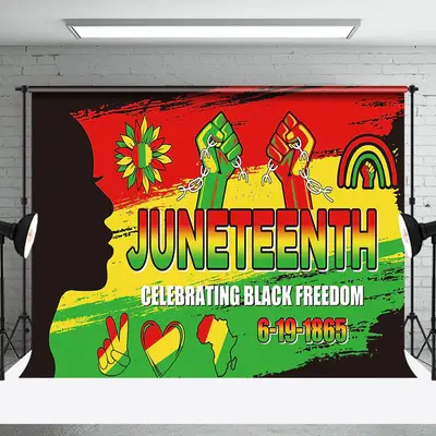 Patriotic Celebrate 1865 Freedom Juneteenth Backdrop - Aperturee