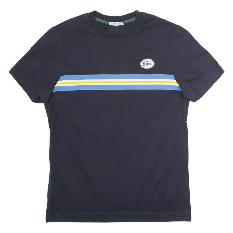 LACOSTE Mens T-Shirt Black Crew Neck M