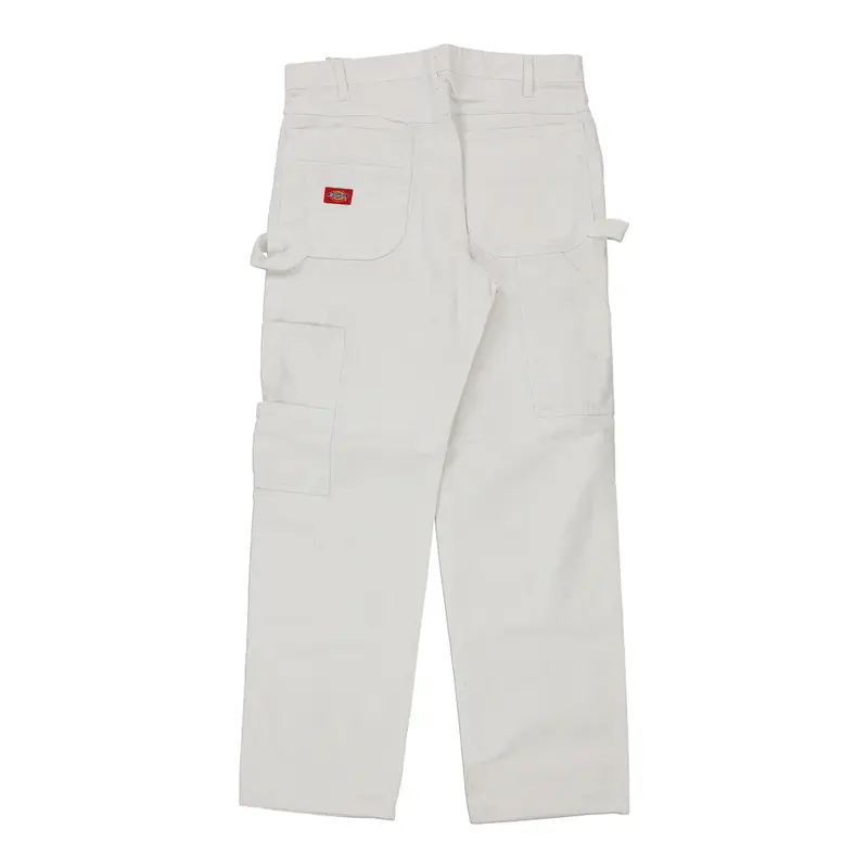 Dickies Carpenter Trousers - 34W 32L White Cotton