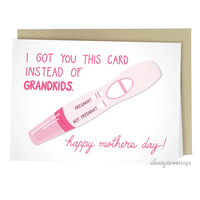 Mothers Day Card - Funny Mother's Day Cards for Mom - 5x7 Inch Individual Greeting Card with Kraft Envelope - Hand-Drawn Desi...