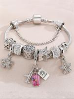 Rhinestone Decorated Bracelet, Fashionable Jewelry for Women & Girls, Trendy All-match & Exquisite Jewelry for Birthday Gift