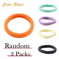 Colorful Simple Elastic Hair Ropes Ponytail Extensions No Hurt Hair Use