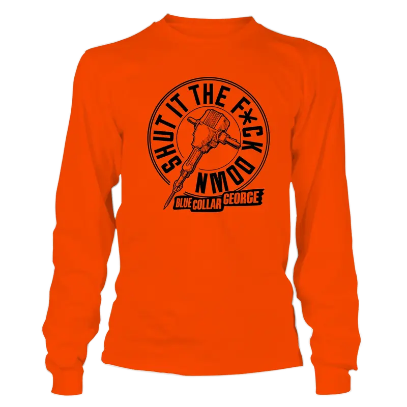 Blue Collar George Shut It - Long Sleeve Safety Hi-Vis T-Shirt