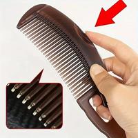 Dandruff Comb, Scalp Care Massage Energy Comb, Plastic Wide-Tooth Hollow Comb, Scalp Cleansing Detox Comb with Gua Sha Handle...