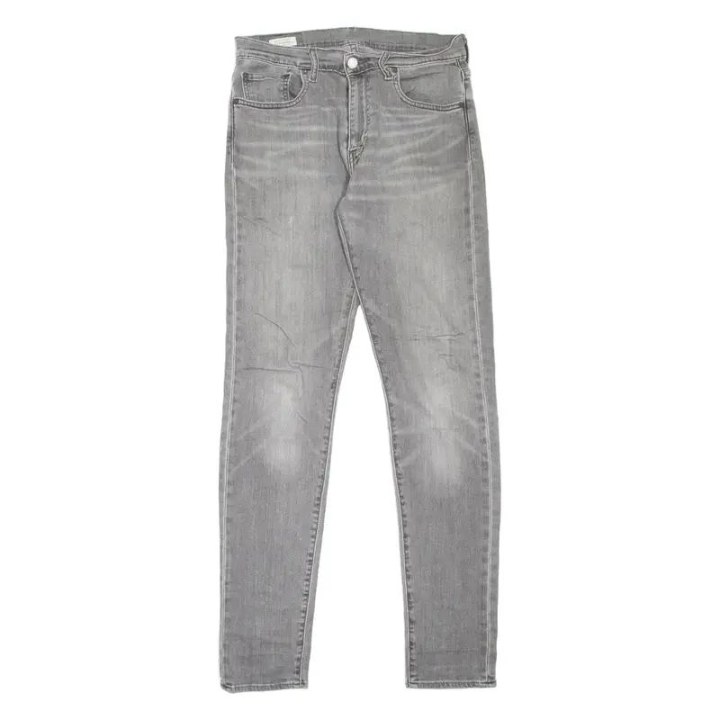 LEVI'S 512 BIG E Jeans Mens Grey Slim Tapered Stone Wash W30 L32