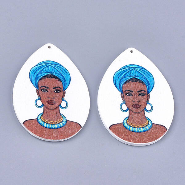 Printed Wooden Big Pendants