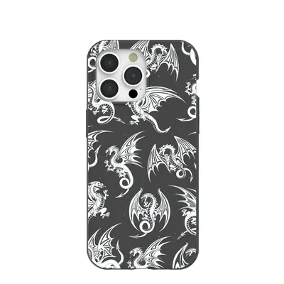 Black Mythical Dragons iPhone 15 Pro Max Case